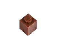 Q-Bricks Sacchetto da 500pz. Mattoncino 1X1 Marrone 090