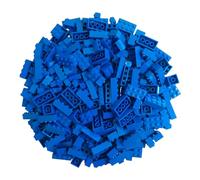 Q-Bricks Set di mattoncini classici | 300 pezzi di mattoni base in 5 forme | Colore: Blu Cielo | Confezionato in una scatola riutilizzabile | 100% compatibile| Prodotta nell'UE