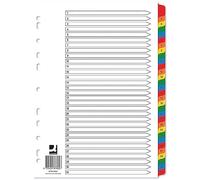 Q-Connect 1-31 Index - Tavola rinforzata multiforata, formato A4, colore: bianco, KF01522
