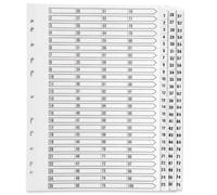 Q-Connect 1-75 Index Multi-Punched Reinforced Board Clear Tab A4 White 1 1 - 75