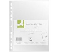 Q-CONNECT 19390 tasca polipropilene Eco perforata grainé antistatica A4 6/100e - Set di 100 210 x 297 mm assortiti
