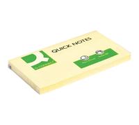 Q-Connect 76 x127mm Quick Note Repositionable Pad - Yellow (Pack of 12) 75 x 125