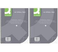 Q-Connect Blocco note a spirale, formato A4, a quadretti, 80 fogli, 160 pagine, blocco note a spirale, blocco note scolastico (Confezione da 2)