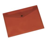 Q-Connect - Cartella portadocumenti, formato A4, colore: Rosso traslucido