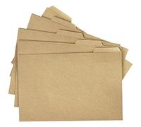Q-Connect Cartellina in carta kraft con schede, 170 g/m², 356 x 240 mm, confezione da 100, marrone