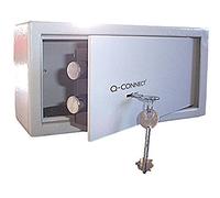 Q-Connect Cassaforte a chiave, capacità 6 l, colore grigio