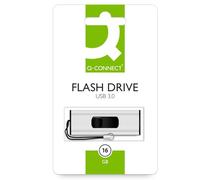 chiavetta usb q-connect super speed 3.0 argento/nero 16 gb kf16369