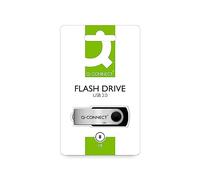 Q-CONNECT - Chiavetta USB 8 GB, accessori per computer, capacità tipo 8 GB, tipo USB 2.0, materiale: plastica, colore: argento/nero/misura: 8 GB