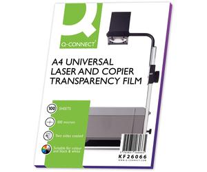 Q-Connect Clear Over Head Projector Film (Pack of 100) Clear Single