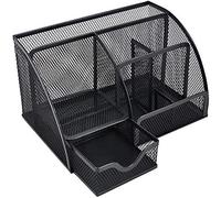 Q-Connect Curved Desktop Organiser Black