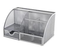 Q-Connect Curved Desktop Organiser Silver