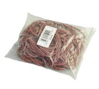 Q-Connect - Elastici in gomma, 100 g, diametro 50 mm, colore rosso, piccoli accessori da ufficio/tipo-standard/materiale-gomma/colore-rosso/misura: 50 mm