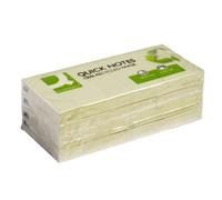 Q-Connect, foglietti adesivi in carta riciclata, riutilizzabili, 38 x 51 mm, gialli (confezione da 12)