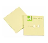 Q-Connect - Foglietti per appunti, 75 x 75 mm, 12 in ciascuna confezione, colore: giallo
