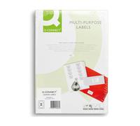 Q-Connect Full Face CD/DVD Labels 117mm Diameter x50 2 Per Sheet White (Pack of