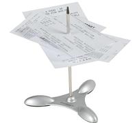 Infilzascontrini Q-Connect 11 cm argento metallo con inserti in gomma KF14631