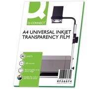 Q-Connect Inkjet Over Head Projector Film (Pack of 50) 1 1