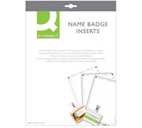 Q-Connect Inserti per badge, 54 x 90 mm, 10 per foglio (confezione da 25)
