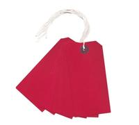 Q-Connect KF01627 - Etichette con spago 120 x 60 mm, confezione da 1000 pezzi, colore: Rosso