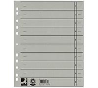 Q-CONNECT kf02789 Divisori - A4 ueberbreite, 100 pezzi grigio