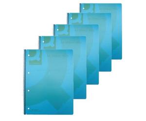 Q-Connect KF10037 Quaderno a Spirale A4, Trasparente Blu