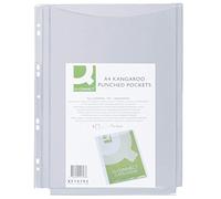 Q-CONNECT KF14793 - Buste Trasparenti per cataloghi, forate, in PVC, 150 Micron/µm DIN A4, 5 Pezzi
