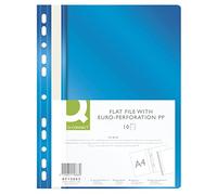 Q-CONNECT KF15663 - Cartelline in plastica, formato A4, 10 pezzi, colore: Blu