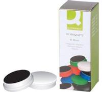 Q-Connect Magneti per Lavagne Bianche Confezione da 10 Pezzi Diametro 25 mm Bianco KF02639