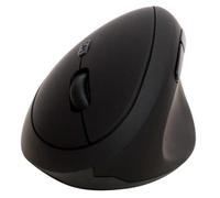 Q-CONNECT Mouse ergonomico verticale senza fili 2.4GHz/6 pulsanti/Include 2 batterie AAA/Per destrimani/Clic Silenziosi/Nero/Gaming/per PC, Computer, Laptop, Mac