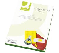 Q-Connect Multipurpose Labels 99.1x38.1mm 14 Per Sheet Fluorescent Yellow (1400