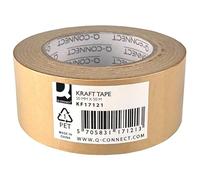 Q-Connect Nastro di carta kraft / 50 mm / 50 m/Durevole/Forte/Colla per fusione/Spedizione merci/Imballaggio/Pacchi/Conservazione/Organizzare/Collegare/Per Casa/Per Magazzino/130 Mic