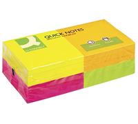 Q Connect - note adesive riposizionabili assortiti Neon