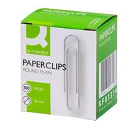 Q CONNECT PAPERCLIPS 32MM PLAIN PK100