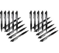 Q-Connect Penna a sfera a scatto punta M 0,7 mm nero - conf. da 10 pezzi - KF00267 (Confezione da 2)