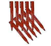 Q Connect-Pennarelli indelebili a tratto spesso, colore: rosso, 10 unità