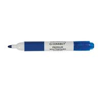 Q-Connect Pennarello per lavagna bianca/alta qualità/non permanente/spessore del tratto 2-3 mm/cancellabile/per casa/ufficio/scuola/10 pezzi in pacchetto/colore: blu