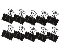 Q Connect-Pinza fermacarte, 41 mm, colore: nero (confezione da 10)