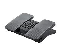 Q-Connect Poggiapiedi in plastica regolabile in altezza nero 43x32 cm KF16946