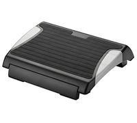Q-Connect Anti-Slip Footrest Height Adjustable Black/Silver KF20076 With Rubber