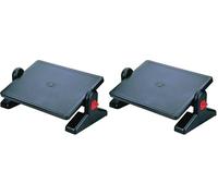 Q-Connect Poggiapiedi Regolabile in Altezza tra 11,5/18,5 cm - 45x31 cm - Colore Antracite - KF04525 (Confezione da 2)