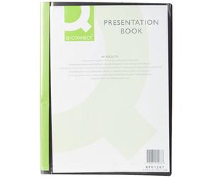 Q-Connect Presentation Display Book 40-Pocket Black