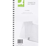 Q-Connect Quaderno con rilegatura a spirale per cose da fare oggi, 150 x 280 mm