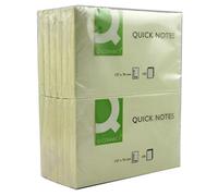 Q Connect Quick note adesivi 75 X 125 mm, colore giallo (Confezione da 12)