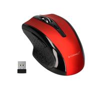 Q-Connect Raton ottico wireless 1000 dpi ricevitore usb 2,4 ghz rosso