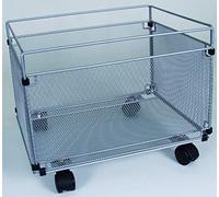 Q-Connect - Supporto per cartelle sospese con ruote griglia argento metallico 32,5 x 38 x 30 cm per cartelle Din A4