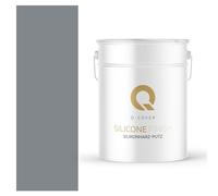 Q-COVER Intonaco in resina siliconica, 15 kg, 1 mm, grigio scuro-blu, intonaco a rullo, intonaco siliconico, intonaco per facciate, intonaco antigraffio, intonaco strutturale, intonaco finito, esterno