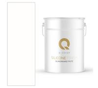 Q-COVER Intonaco in resina siliconica, 15 kg, 2 mm, colore bianco antico, intonaco a rullo, intonaco siliconico, intonaco per facciate, intonaco lucido, intonaco strutturale, intonaco finito, esterno