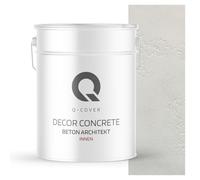 Q-COVER Intonaco in resina siliconica, 15 kg, 2 mm, colore bianco-grigio, intonaco a rullo, intonaco siliconico, intonaco per facciate, intonaco antigraffio, intonaco fine, esterno, per pareti e