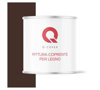 Q-COVER VERNICE COPRENTE PER LEGNO 2,5L LUCIDO Marrone cioccolato RAL 8017 SMALTO RAL PER LEGNO PROTETTIVO INTERNI/ESTERNI ca. 80-150 ml/m²