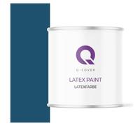 Q-COVER Vernice in lattice, 2 l, colore blu navy, per interni, per soffitto, classe 3, colore opaco, resistente all'abrasione, elevata opacità